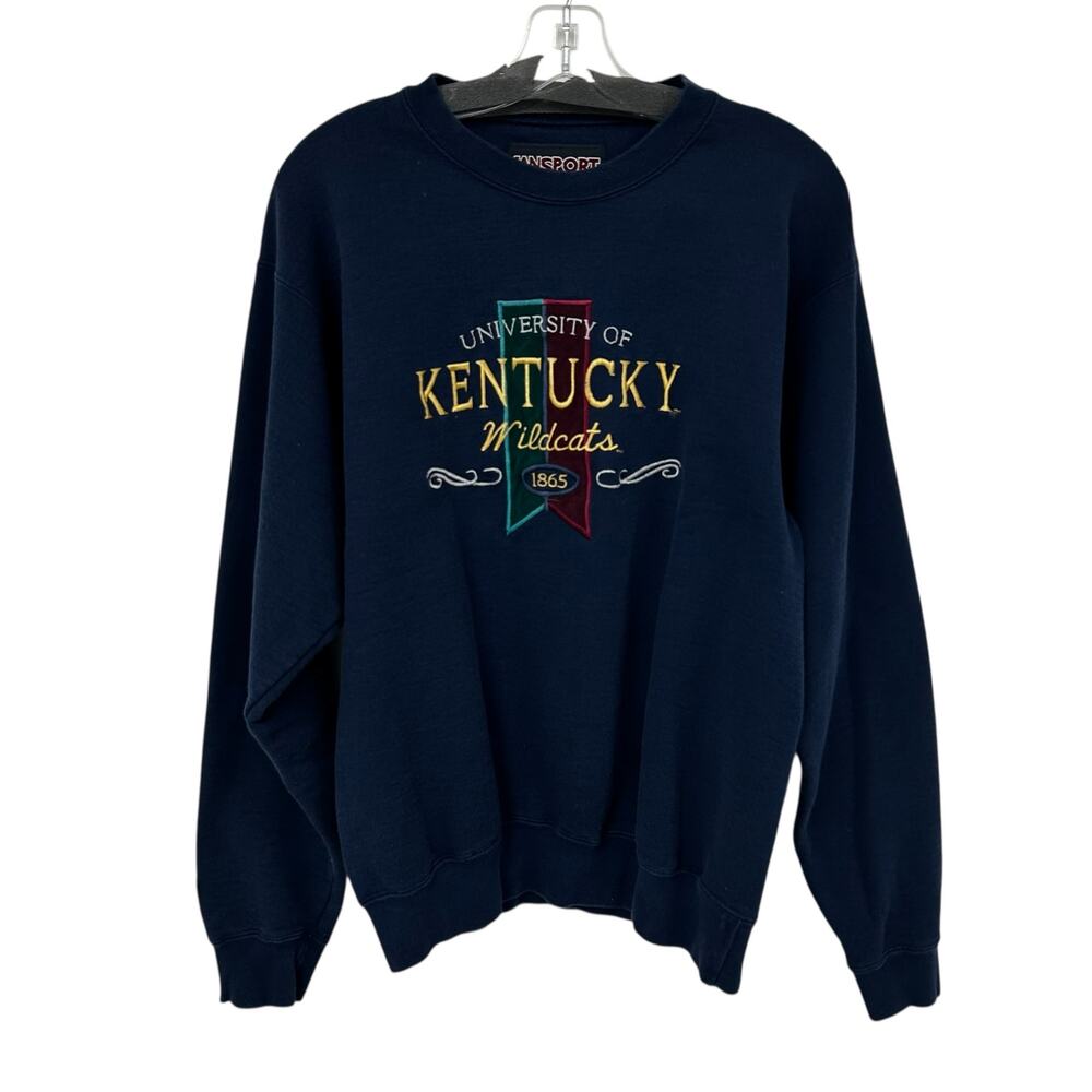 Vintage Jansport Navy University of Kentucky Wildcats Sweatshirt Small Casual